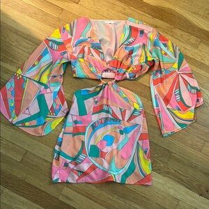 Vestique Multicolor Abstract Dress